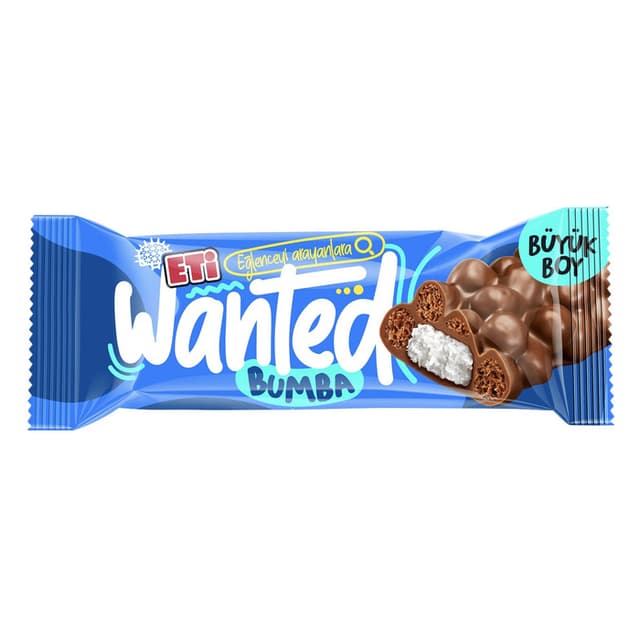 Wanted Bumba Sütlü Çikolata Kaplı Mısır Ve Buğday Gevrekli Hindistan Cevizli Bar 32 Gr
