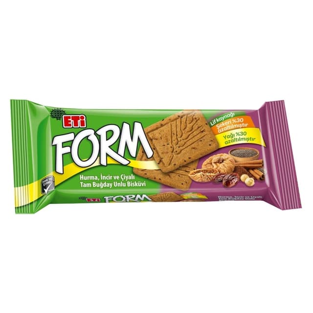 Form Hurma İncir Ve Çiyalı Buğday Unlu Bisküvi 50 Gr