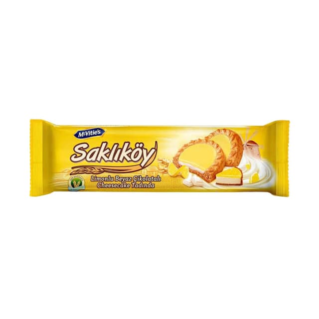Saklıköy Limonlu Beyaz Çikolatalı Bisküvi 100 Gr