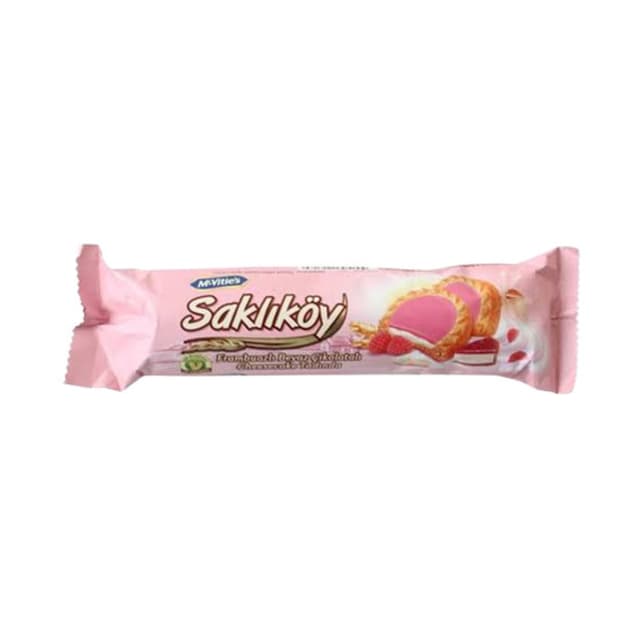 Saklıköy Frambuazlı Beyaz Çikolatalı Bisküvi 100 Gr