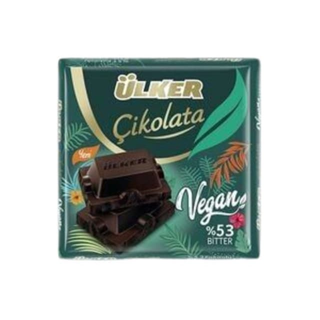 Vegan %53 Bitter Kare Çikolata 60 Gr