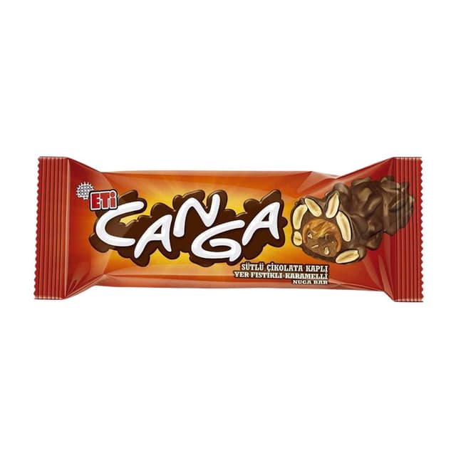 Canga Sütlü Çikolata Kaplı Yer Fıstıklı Karamelli Nuga Bar 45 Gr