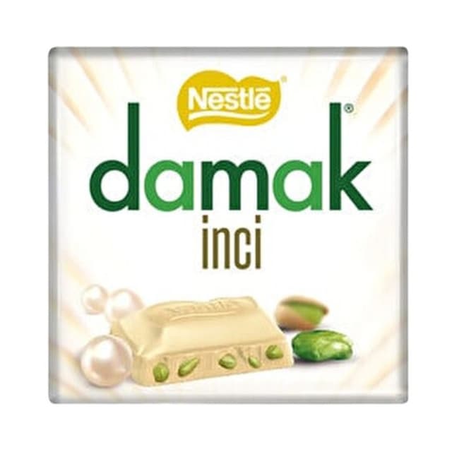 Damak İnci Antep Fıstıklı Beyaz Çikolata 60 Gr