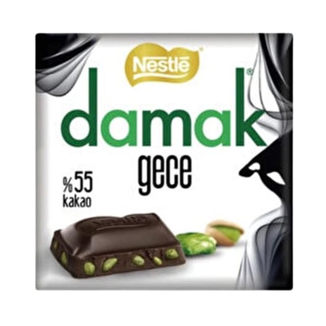 Damak Gece Antep Fıstıklı Bitter Çikolata 60 Gr