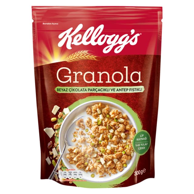 Antep Fıstıklı & Beyaz Çikolatalı Granola 300 Gr