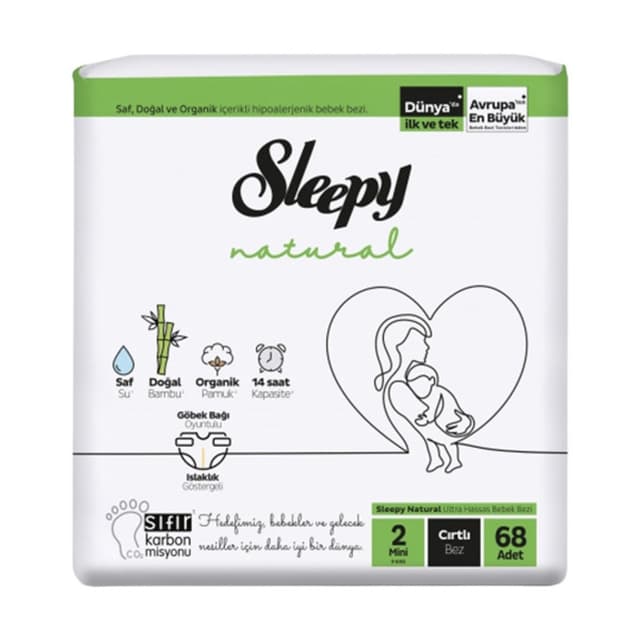 Bebek Bezi Naturel Jumbo 2 No Mini 3-6 Kg 68'li