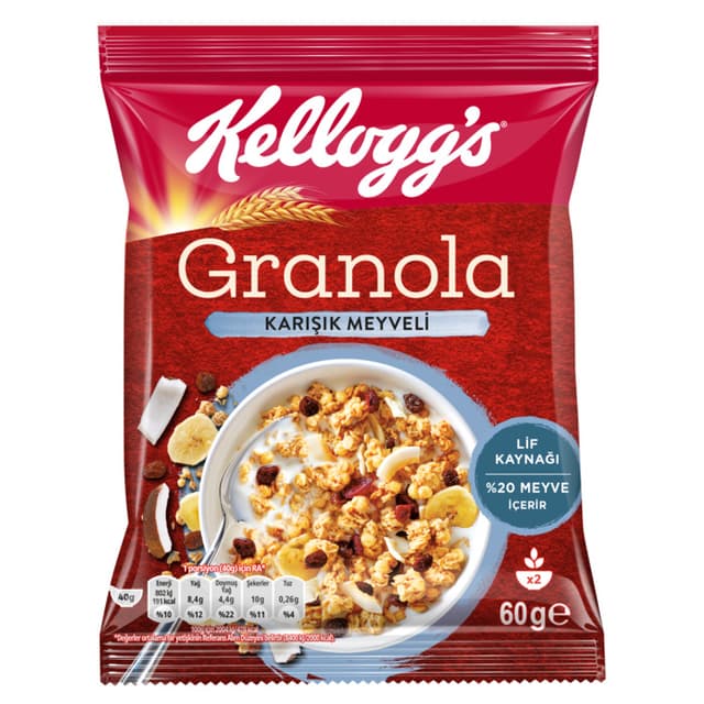 Granola Karışık Meyveli 60 Gr