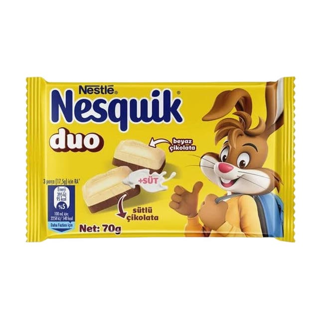 Nesquik Duo Kare Çikolata 70 Gr