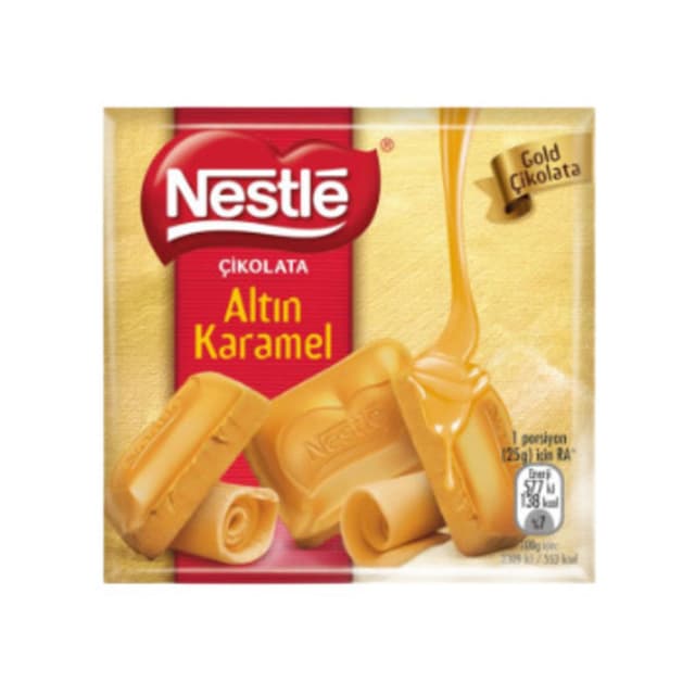 Altın Karamel Kare Çikolata 60 Gr