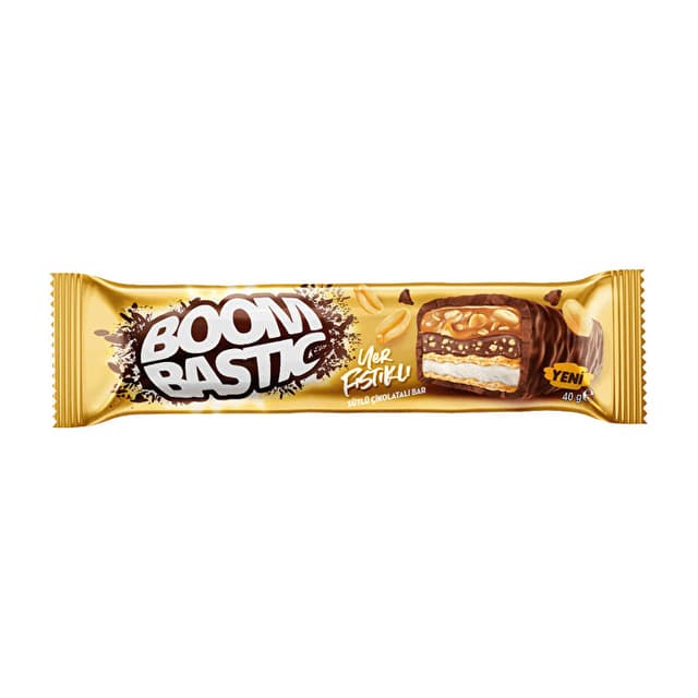 Boombastic Yer Fıstıklı Sütlü Çikolata Bar 40 Gr