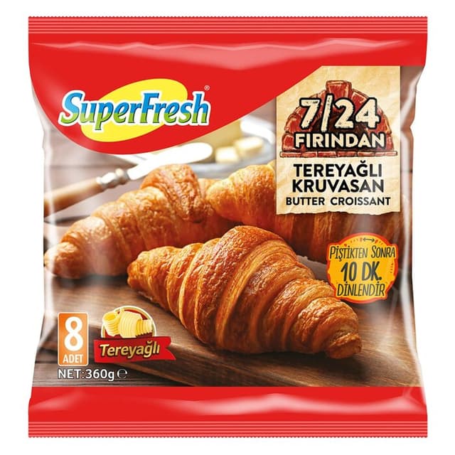 7/24 Fırından Tereyağlı Kruvasan 360 Gr