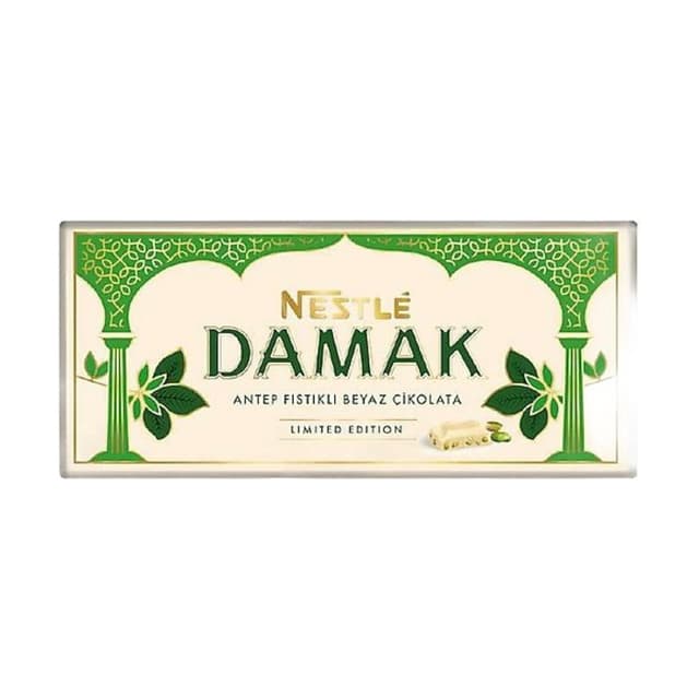 Damak Antep Fıstıklı Sütlü Çikolata Dikdörtgen 70 Gr