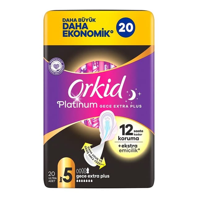 Platinum Süper Ekonomik Paket Gece Ekstra Plus Ped 20'li