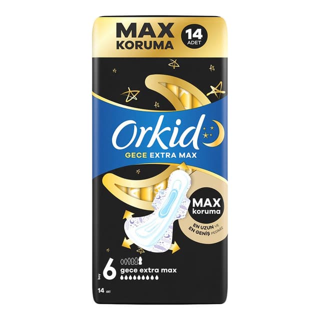 Hijyenik Ped Gece Extra Max 6 14'lü