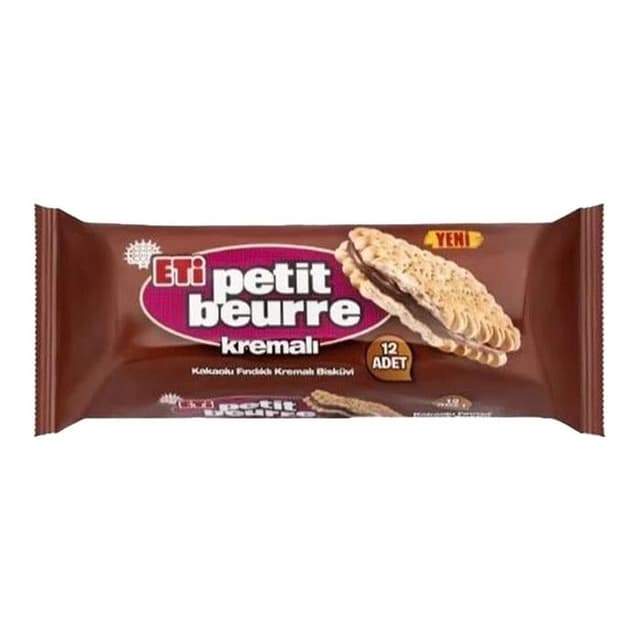 Bisküvi Petit Beurre Kakaolu Fındık Kremalı 12'li 270 Gr