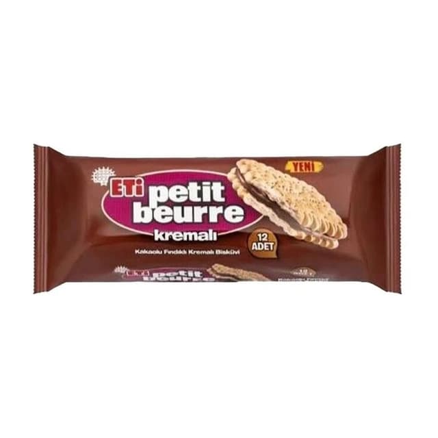 Bisküvi Petit Beurre Kakaolu Fındık Kremalı 12'li 270 Gr