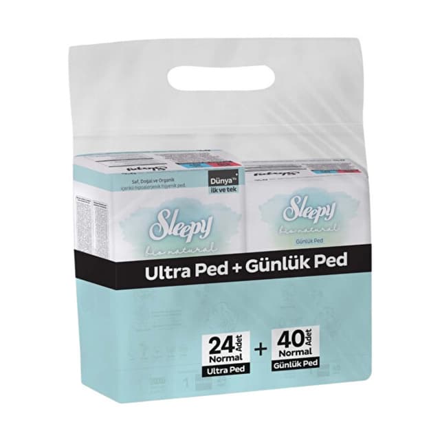 Bio Natural Ultra Normal Ped 24'lü + Günlük Ped Normal 40'lı