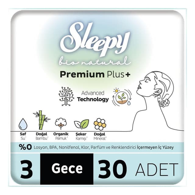 Hijyenik Ped Bio Natural Mega Gece 30'lu
