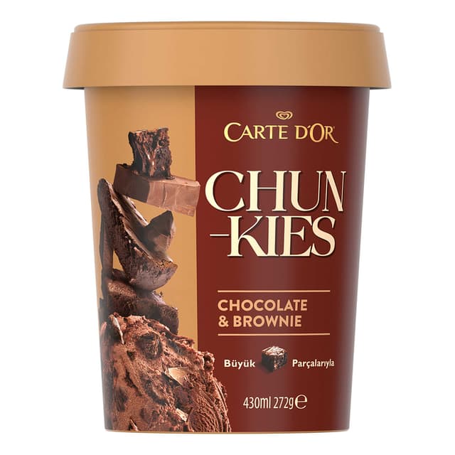 Chunkies Brownie & Çikolata, Çikolatalı Dondurma 430 Ml