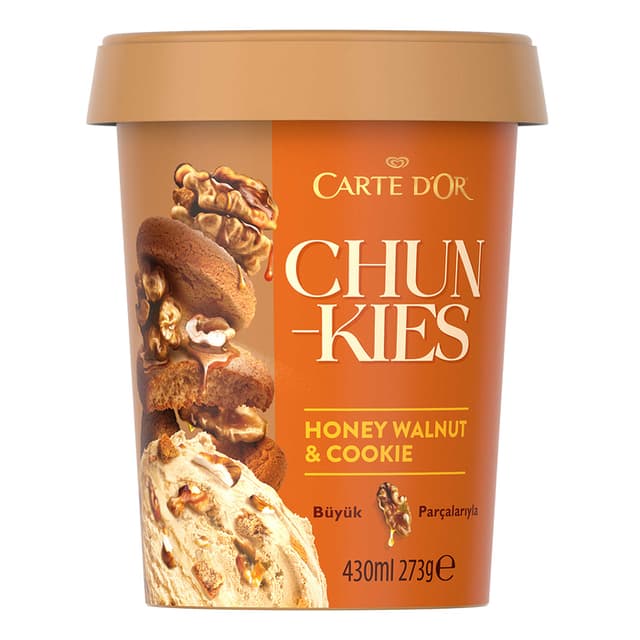 Chunkies Ballı Ceviz & Tarçınlı Kurabiye, Karamelli Dondurma 430 Ml