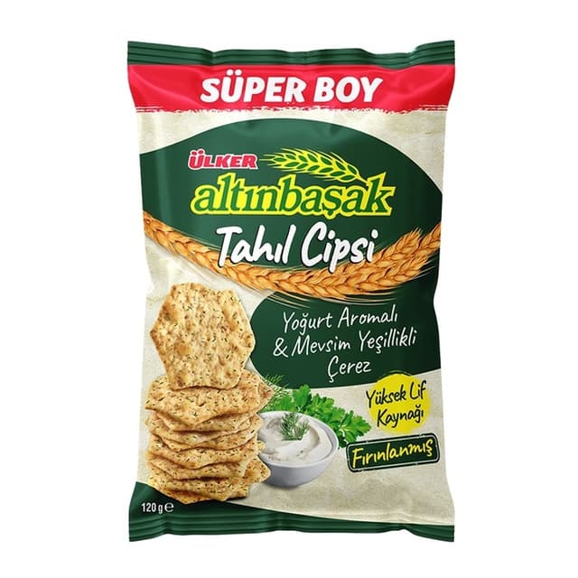 Altınbaşak Tahıl Cips Yoğurt Aromalı Mevsim Yeşillikli 120 Gr