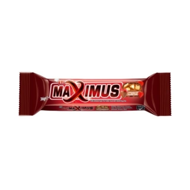 Maximus Sütlü Çikolata Kaplı Yer Fıstıklı Karamelli Nuga Bar 36 G