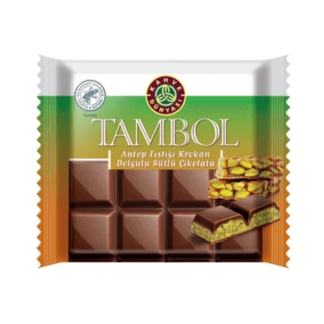 Tambol Antep Fıstıklı Krokanlı Çikolata 100 Gr