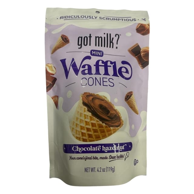 Got Milk Mini Waffle Cones Chocolate Hazelnut 119 Gr