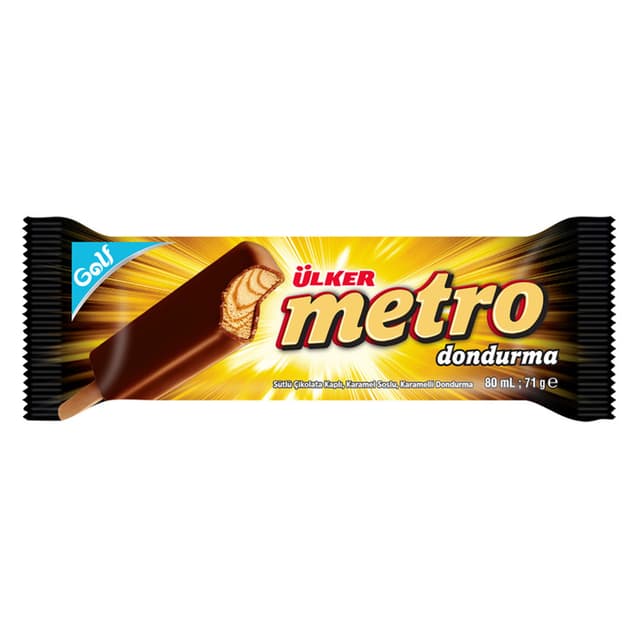 Metro Sütlü Çikolatalı Kaplı Karamel Soslu Dondurma 80 Ml