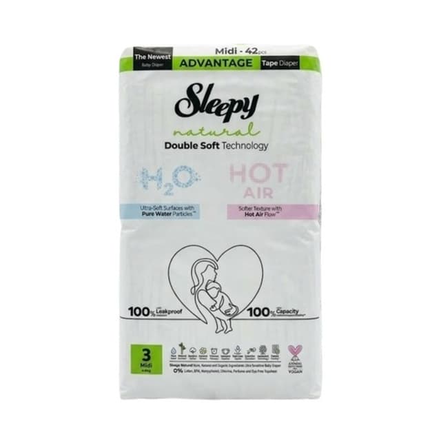 Double Soft 3 No 4-9 Kg Bantlı Bebek Bezi 42'li