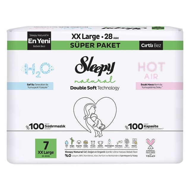 Natural Double Soft Süper Bebek Bezi Xx Large 20-30 Kg 28'li