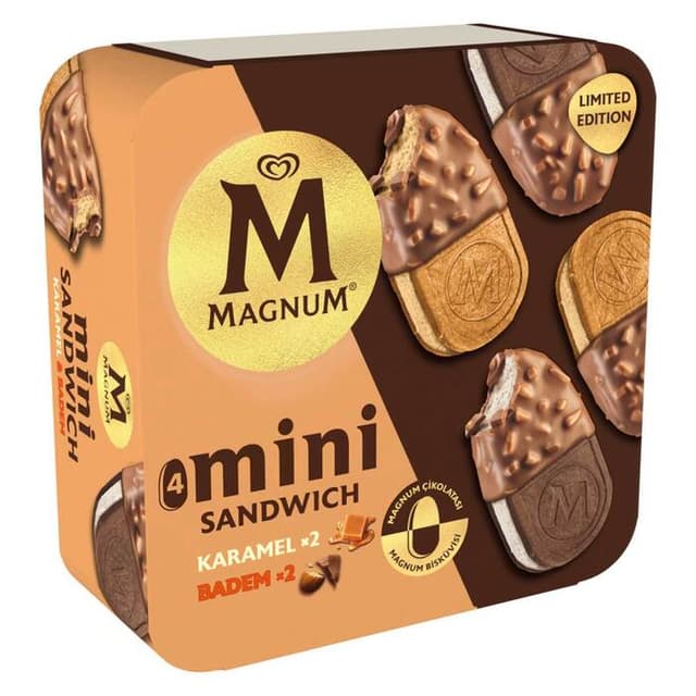 Magnum Sandwich Mini Karamel & Badem 400 ml