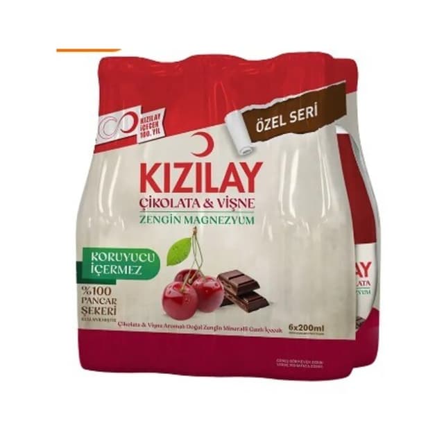 Vişne Çikolatalı Aromalı Maden Suyu 6x200 ml