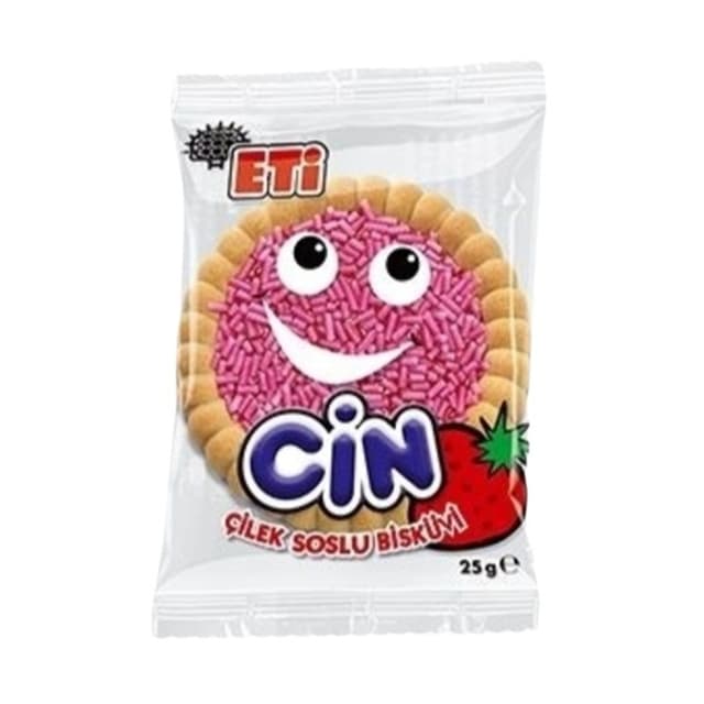 Cin Çilek Soslu Bisküvi 25 Gr