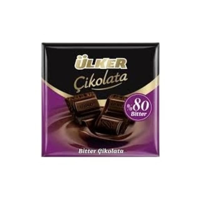 %80 Bitter Kare Çikolata 60 Gr
