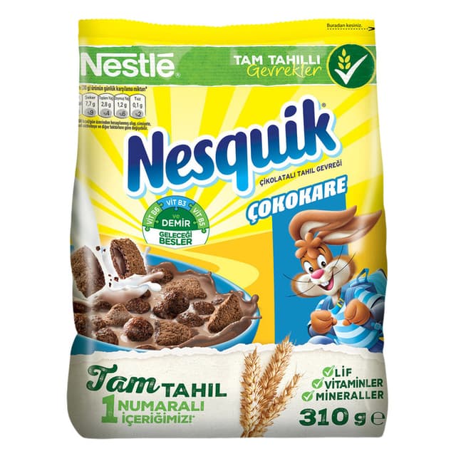 Çokokare Çikolatalı Kahvaltılık Gevrek 310 Gr