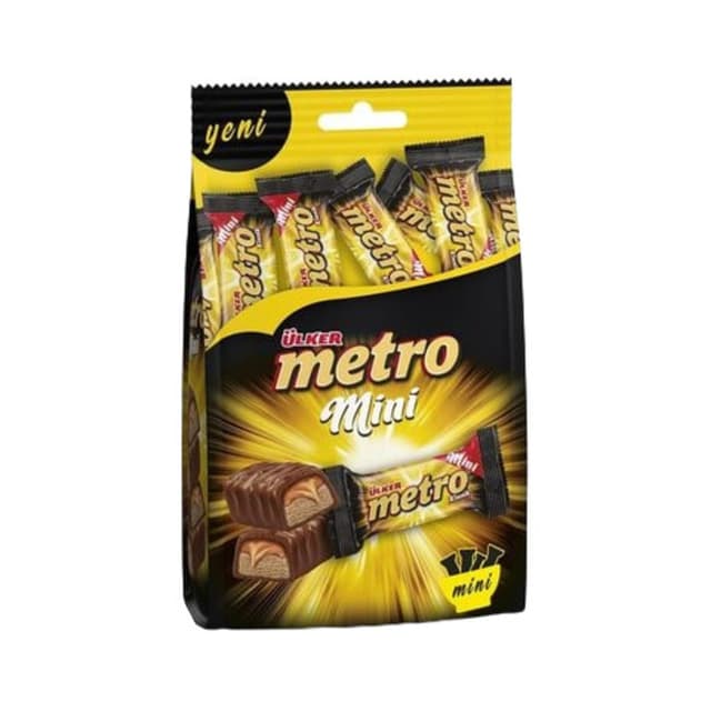 Metro Sütlü Çikolatalı Kaplı Karamel & Nugalı Bar 36 Gr