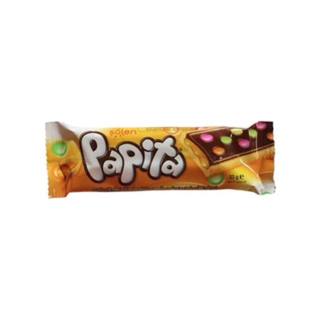 Papita Sütlü Çikolata Kaplı Karamelli Bisküvi 33 Gr