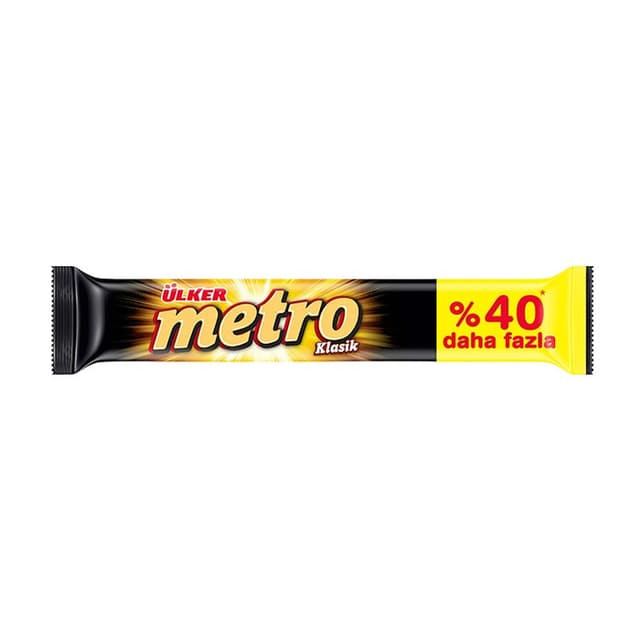 Metro Sütlü Çikolatalı Kaplı Karamel Nugalı Bar 50.4 Gr