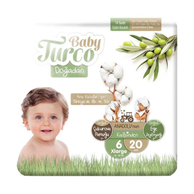 Doğadan No:6 XL Bebek Bezi 16-25 kg 20'li