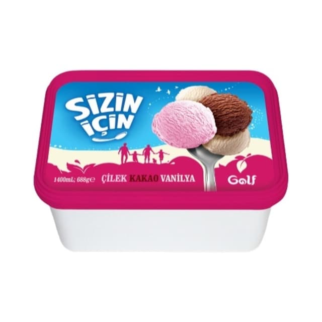 Sizin İçin Çilek, Kakao, Vanilya 1400 Ml