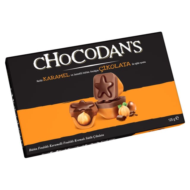 Chocodan's Bütün Fındıklı Karamelli Çikolata 125 Gr