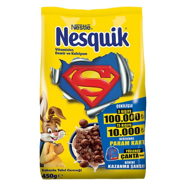 Nesquik Kakaolu Buğday Ve Mısır Gevreği 450 Gr