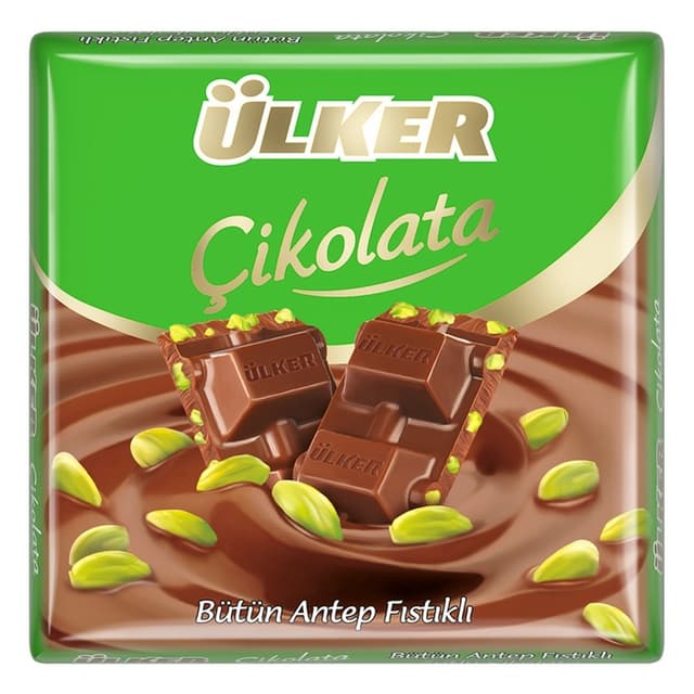 Antep Fıstıklı Kare Çikolata 65 Gr