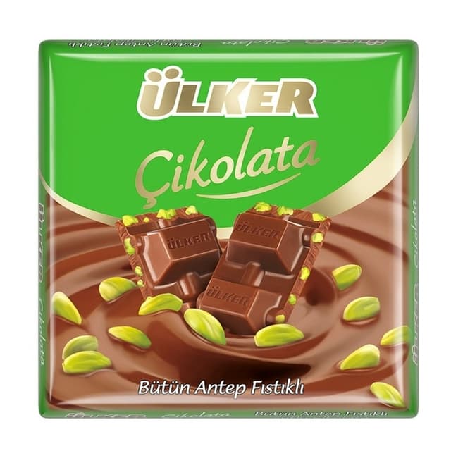Antep Fıstıklı Kare Çikolata 65 Gr