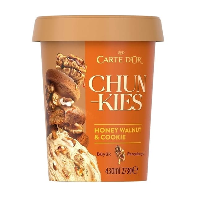 Chunkies Ballı Ceviz & Tarçınlı Kurabiye, Karamelli Dondurma 430 Ml