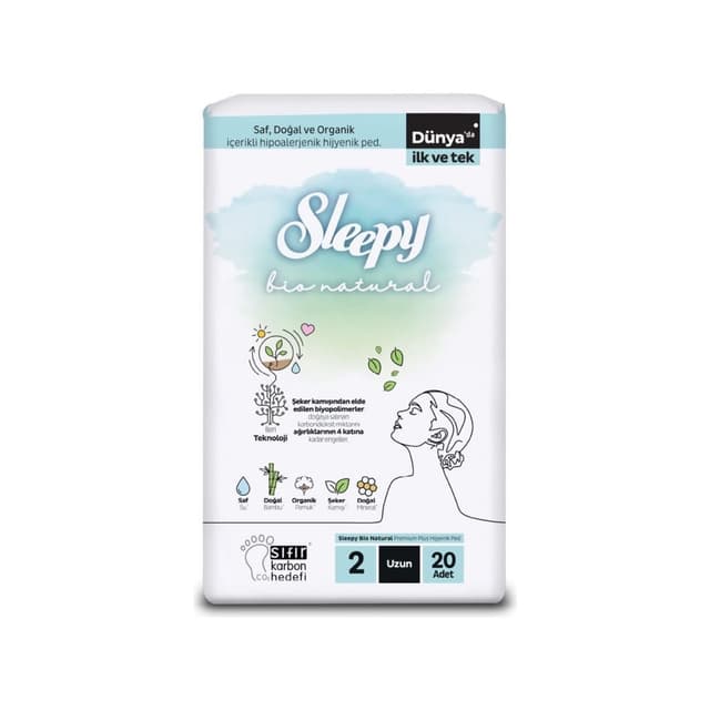 Bio Natural Premium Plus Hijyenik Ped 2 Uzun 20 Adet