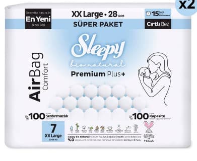 Bio Natural Premium Plus Airbag Comfort 7 Numara Xxlarge 28'Li