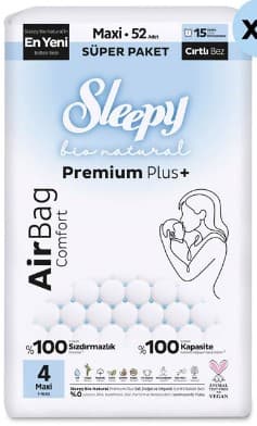 Bio Natural Premium Plus Airbag Comfort 4 Numara Maxi 52'Li